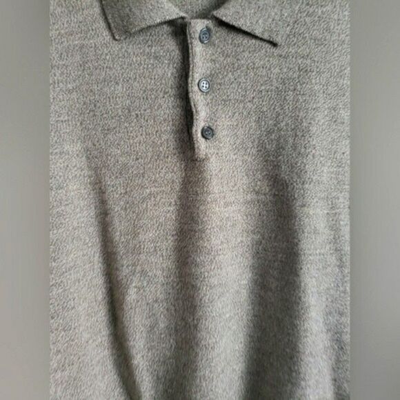 Brandini L Mens Sweater Merino Wool Green Made In Italy Long Sleeve Pullover - Picture 6 of 13